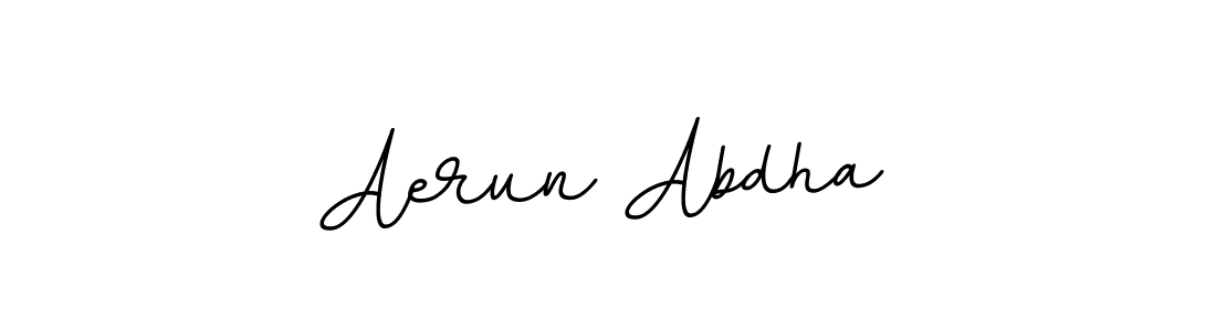 How to make Aerun Abdha name signature. Use BallpointsItalic-DORy9 style for creating short signs online. This is the latest handwritten sign. Aerun Abdha signature style 11 images and pictures png