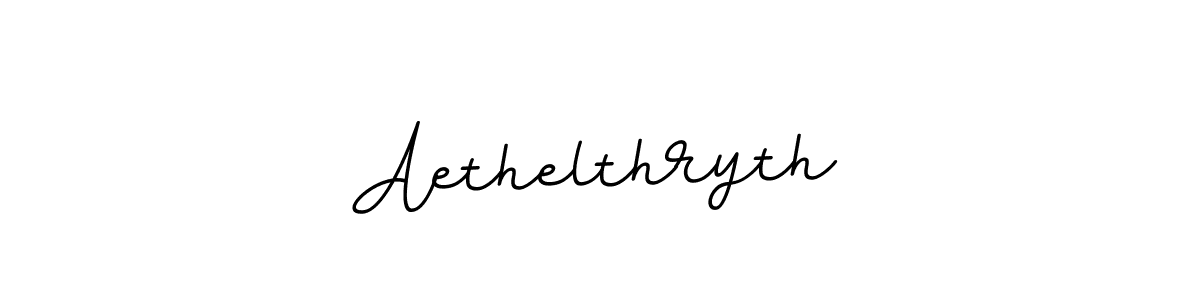 How to make Aethelthryth name signature. Use BallpointsItalic-DORy9 style for creating short signs online. This is the latest handwritten sign. Aethelthryth signature style 11 images and pictures png