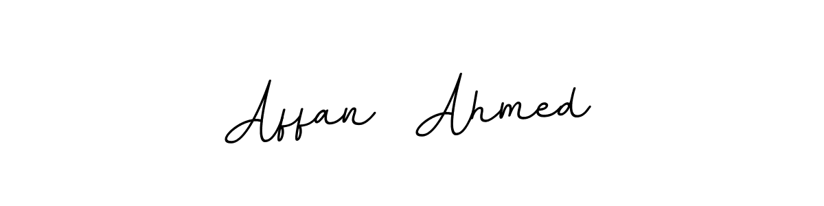 How to make Affan  Ahmed name signature. Use BallpointsItalic-DORy9 style for creating short signs online. This is the latest handwritten sign. Affan  Ahmed signature style 11 images and pictures png