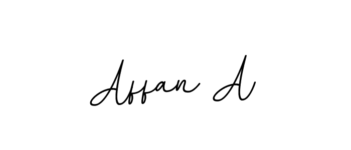 You should practise on your own different ways (BallpointsItalic-DORy9) to write your name (Affan A) in signature. don't let someone else do it for you. Affan A signature style 11 images and pictures png