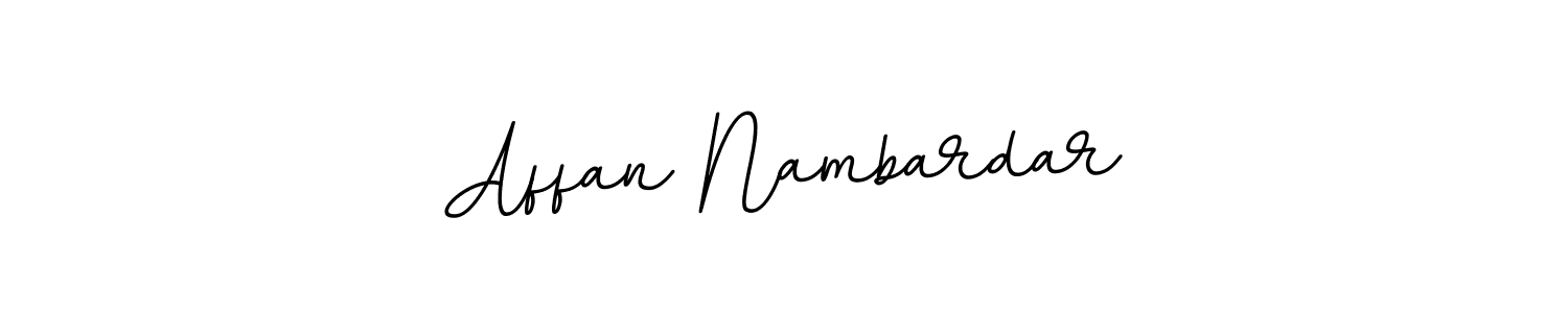 Use a signature maker to create a handwritten signature online. With this signature software, you can design (BallpointsItalic-DORy9) your own signature for name Affan Nambardar. Affan Nambardar signature style 11 images and pictures png