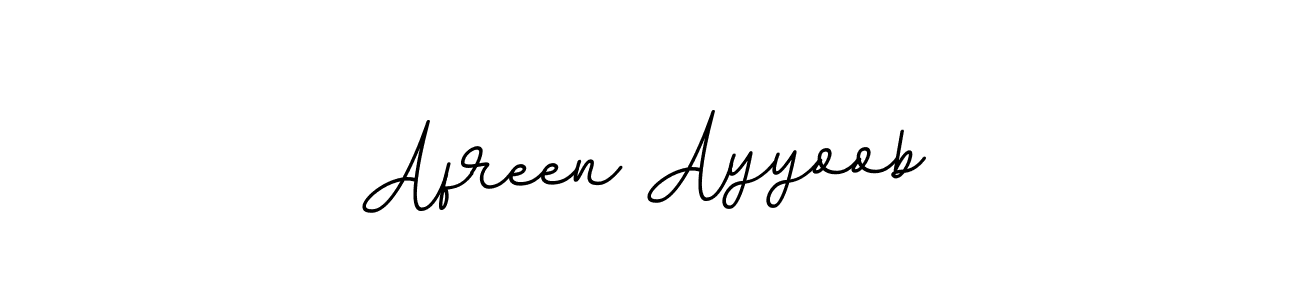 The best way (BallpointsItalic-DORy9) to make a short signature is to pick only two or three words in your name. The name Afreen Ayyoob include a total of six letters. For converting this name. Afreen Ayyoob signature style 11 images and pictures png