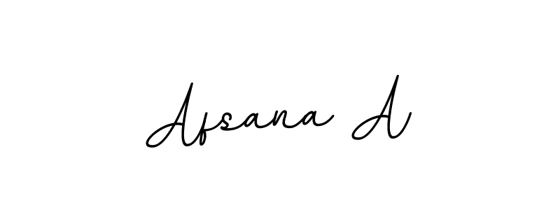 Use a signature maker to create a handwritten signature online. With this signature software, you can design (BallpointsItalic-DORy9) your own signature for name Afsana A. Afsana A signature style 11 images and pictures png