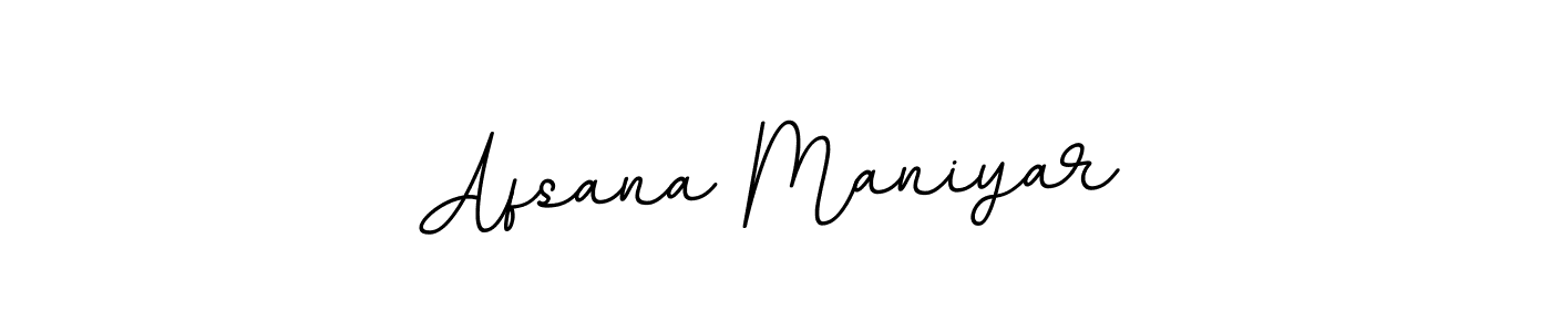 Create a beautiful signature design for name Afsana Maniyar. With this signature (BallpointsItalic-DORy9) fonts, you can make a handwritten signature for free. Afsana Maniyar signature style 11 images and pictures png