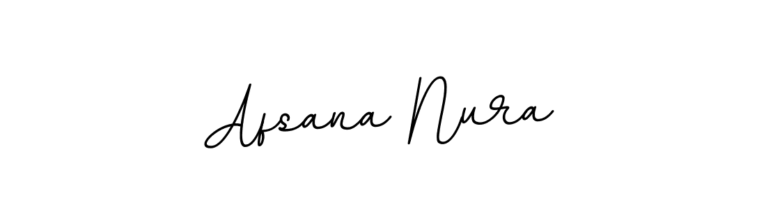 How to make Afsana Nura name signature. Use BallpointsItalic-DORy9 style for creating short signs online. This is the latest handwritten sign. Afsana Nura signature style 11 images and pictures png