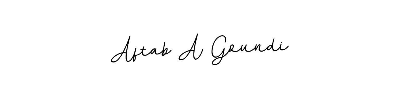 Create a beautiful signature design for name Aftab A Goundi. With this signature (BallpointsItalic-DORy9) fonts, you can make a handwritten signature for free. Aftab A Goundi signature style 11 images and pictures png