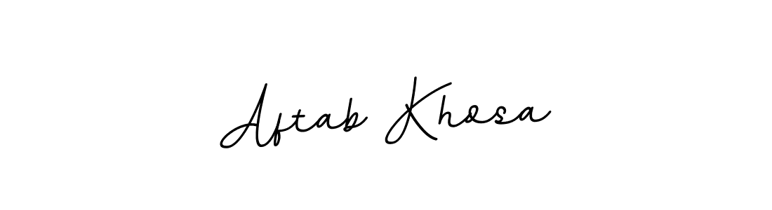 Use a signature maker to create a handwritten signature online. With this signature software, you can design (BallpointsItalic-DORy9) your own signature for name Aftab Khosa. Aftab Khosa signature style 11 images and pictures png