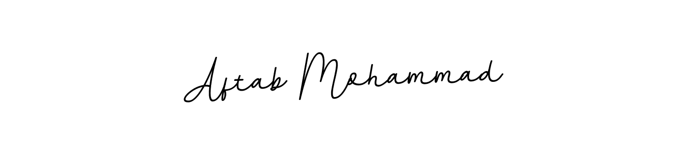 How to make Aftab Mohammad name signature. Use BallpointsItalic-DORy9 style for creating short signs online. This is the latest handwritten sign. Aftab Mohammad signature style 11 images and pictures png