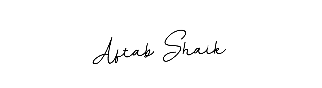 How to make Aftab Shaik name signature. Use BallpointsItalic-DORy9 style for creating short signs online. This is the latest handwritten sign. Aftab Shaik signature style 11 images and pictures png