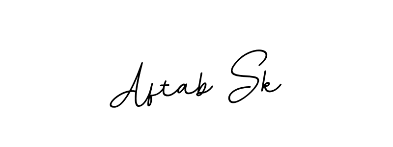 Use a signature maker to create a handwritten signature online. With this signature software, you can design (BallpointsItalic-DORy9) your own signature for name Aftab Sk. Aftab Sk signature style 11 images and pictures png