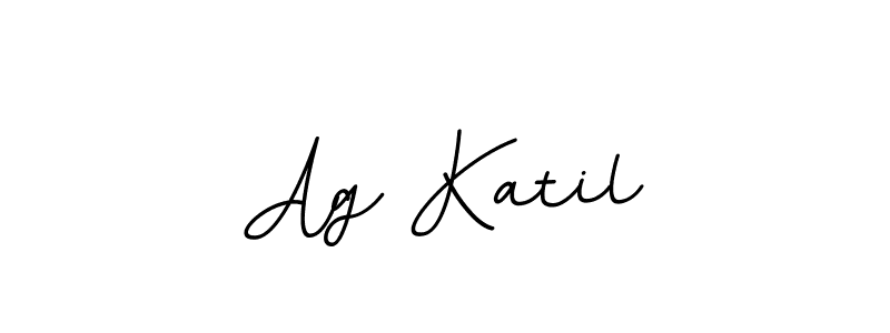 Design your own signature with our free online signature maker. With this signature software, you can create a handwritten (BallpointsItalic-DORy9) signature for name Ag Katil. Ag Katil signature style 11 images and pictures png