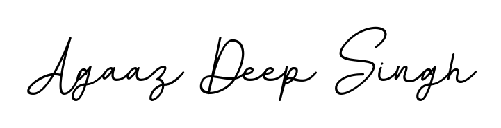 A modern signature idea for name Agaaz Deep Singh using BallpointsItalic-DORy9 font. Clean strokes and elegant curves make it stand out instantly. Agaaz Deep Singh signature style 11 images and pictures png
