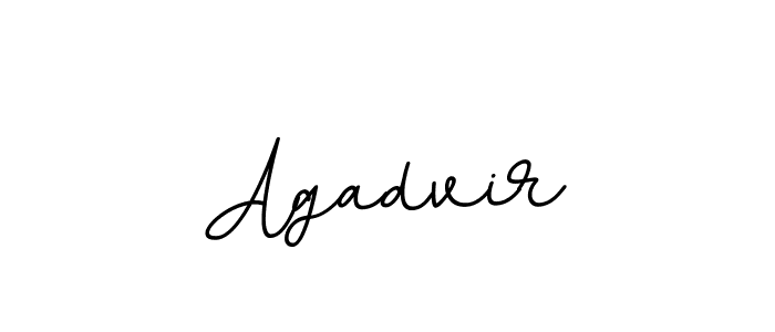 How to make Agadvir name signature. Use BallpointsItalic-DORy9 style for creating short signs online. This is the latest handwritten sign. Agadvir signature style 11 images and pictures png