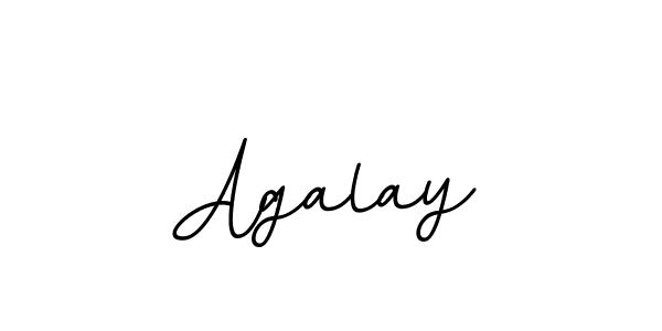 How to make Agalay name signature. Use BallpointsItalic-DORy9 style for creating short signs online. This is the latest handwritten sign. Agalay signature style 11 images and pictures png