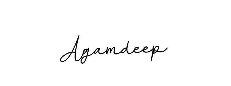 Create a beautiful signature design for name Agamdeep. With this signature (BallpointsItalic-DORy9) fonts, you can make a handwritten signature for free. Agamdeep signature style 11 images and pictures png