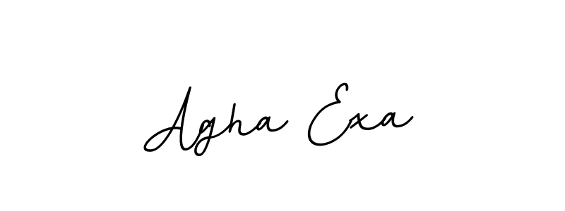 How to make Agha Exa name signature. Use BallpointsItalic-DORy9 style for creating short signs online. This is the latest handwritten sign. Agha Exa signature style 11 images and pictures png