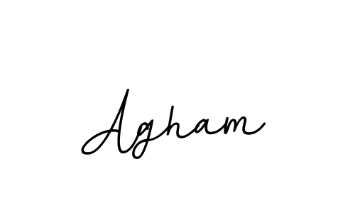 Design your own signature with our free online signature maker. With this signature software, you can create a handwritten (BallpointsItalic-DORy9) signature for name Agham. Agham signature style 11 images and pictures png