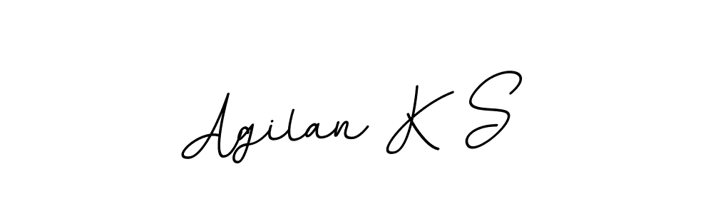 How to make Agilan K S signature? BallpointsItalic-DORy9 is a professional autograph style. Create handwritten signature for Agilan K S name. Agilan K S signature style 11 images and pictures png