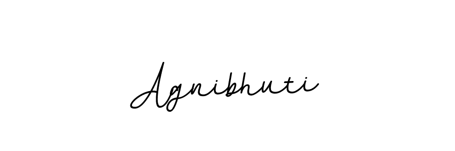 How to make Agnibhuti name signature. Use BallpointsItalic-DORy9 style for creating short signs online. This is the latest handwritten sign. Agnibhuti signature style 11 images and pictures png