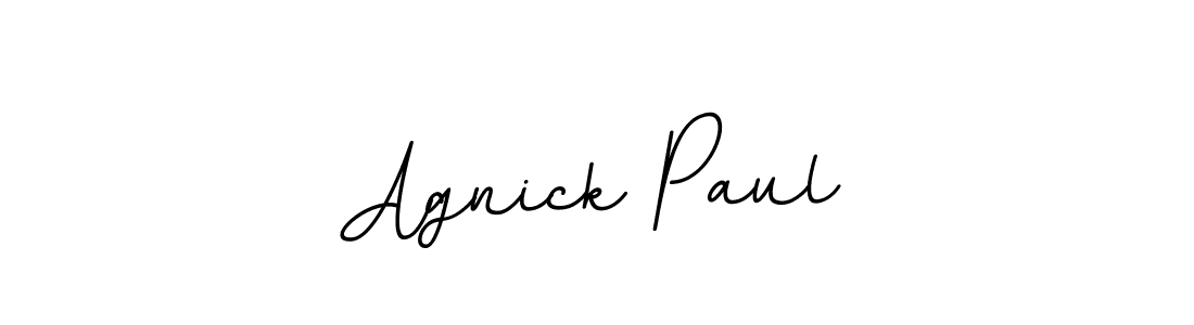 How to make Agnick Paul name signature. Use BallpointsItalic-DORy9 style for creating short signs online. This is the latest handwritten sign. Agnick Paul signature style 11 images and pictures png