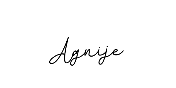 Design your own signature with our free online signature maker. With this signature software, you can create a handwritten (BallpointsItalic-DORy9) signature for name Agnije. Agnije signature style 11 images and pictures png