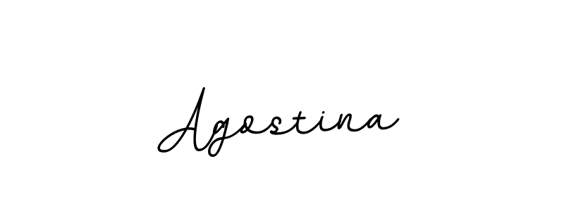 Use a signature maker to create a handwritten signature online. With this signature software, you can design (BallpointsItalic-DORy9) your own signature for name Agostina. Agostina signature style 11 images and pictures png