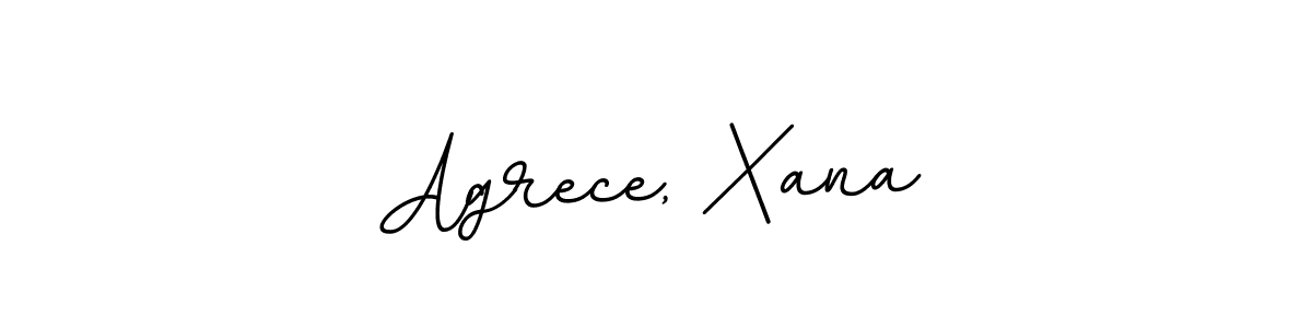 How to make Agrece, Xana name signature. Use BallpointsItalic-DORy9 style for creating short signs online. This is the latest handwritten sign. Agrece, Xana signature style 11 images and pictures png