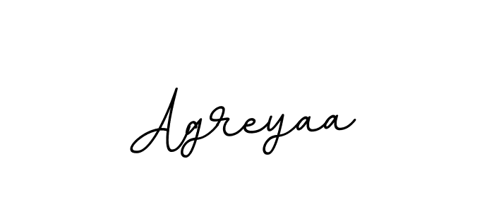 Use a signature maker to create a handwritten signature online. With this signature software, you can design (BallpointsItalic-DORy9) your own signature for name Agreyaa. Agreyaa signature style 11 images and pictures png