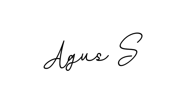 This is the best signature style for the Agus S name. Also you like these signature font (BallpointsItalic-DORy9). Mix name signature. Agus S signature style 11 images and pictures png
