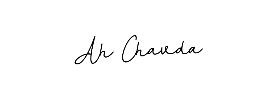 How to make Ah Chavda name signature. Use BallpointsItalic-DORy9 style for creating short signs online. This is the latest handwritten sign. Ah Chavda signature style 11 images and pictures png