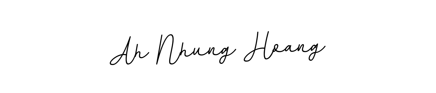 Design your own signature with our free online signature maker. With this signature software, you can create a handwritten (BallpointsItalic-DORy9) signature for name Ah Nhung Hoang. Ah Nhung Hoang signature style 11 images and pictures png