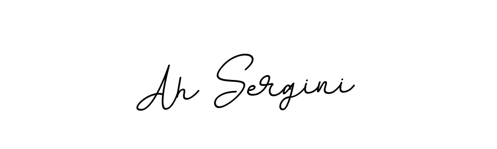 How to make Ah Sergini name signature. Use BallpointsItalic-DORy9 style for creating short signs online. This is the latest handwritten sign. Ah Sergini signature style 11 images and pictures png