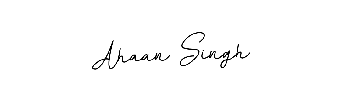 How to make Ahaan Singh name signature. Use BallpointsItalic-DORy9 style for creating short signs online. This is the latest handwritten sign. Ahaan Singh signature style 11 images and pictures png