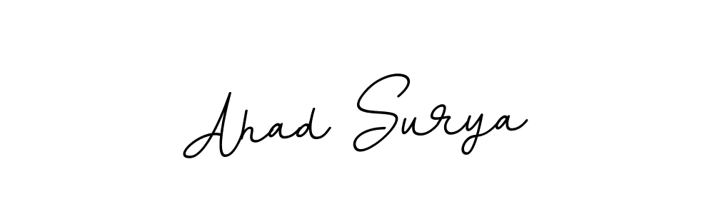 The best way (BallpointsItalic-DORy9) to make a short signature is to pick only two or three words in your name. The name Ahad Surya include a total of six letters. For converting this name. Ahad Surya signature style 11 images and pictures png