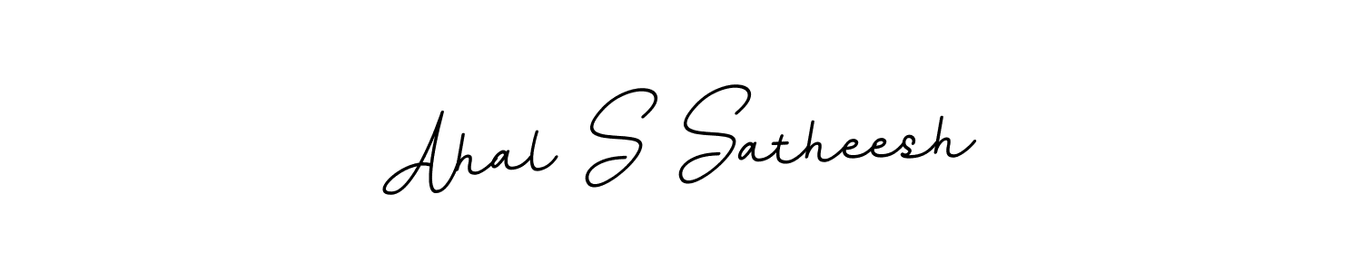 This is the best signature style for the Ahal S Satheesh name. Also you like these signature font (BallpointsItalic-DORy9). Mix name signature. Ahal S Satheesh signature style 11 images and pictures png