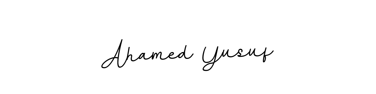 if you are searching for the best signature style for your name Ahamed Yusuf. so please give up your signature search. here we have designed multiple signature styles  using BallpointsItalic-DORy9. Ahamed Yusuf signature style 11 images and pictures png