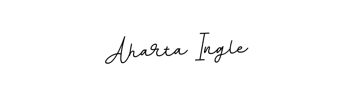 Make a beautiful signature design for name Aharta Ingle. With this signature (BallpointsItalic-DORy9) style, you can create a handwritten signature for free. Aharta Ingle signature style 11 images and pictures png
