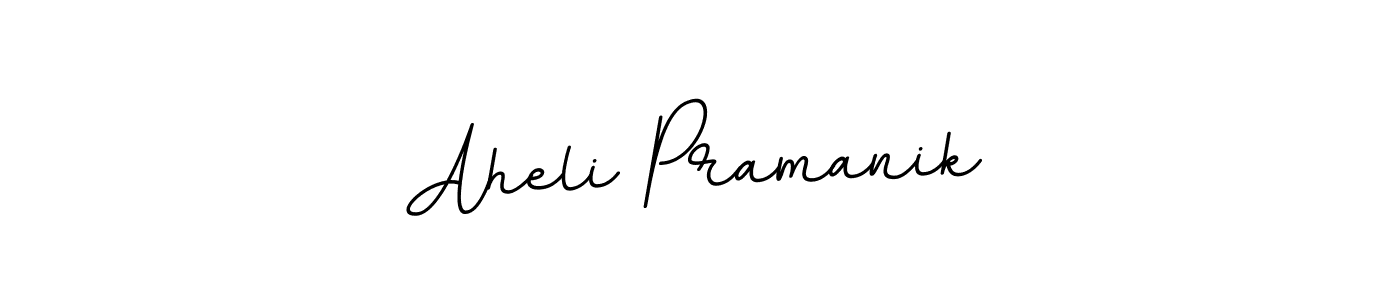 The best way (BallpointsItalic-DORy9) to make a short signature is to pick only two or three words in your name. The name Aheli Pramanik include a total of six letters. For converting this name. Aheli Pramanik signature style 11 images and pictures png