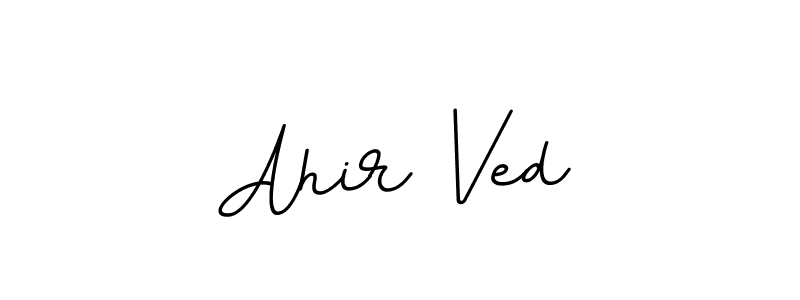 How to make Ahir Ved name signature. Use BallpointsItalic-DORy9 style for creating short signs online. This is the latest handwritten sign. Ahir Ved signature style 11 images and pictures png