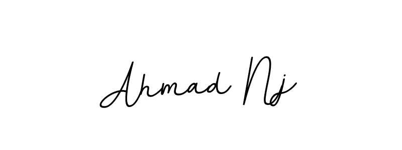 It looks lik you need a new signature style for name Ahmad Nj. Design unique handwritten (BallpointsItalic-DORy9) signature with our free signature maker in just a few clicks. Ahmad Nj signature style 11 images and pictures png