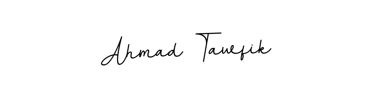 You should practise on your own different ways (BallpointsItalic-DORy9) to write your name (Ahmad Tawfik) in signature. don't let someone else do it for you. Ahmad Tawfik signature style 11 images and pictures png
