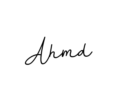 Use a signature maker to create a handwritten signature online. With this signature software, you can design (BallpointsItalic-DORy9) your own signature for name Ahmd. Ahmd signature style 11 images and pictures png