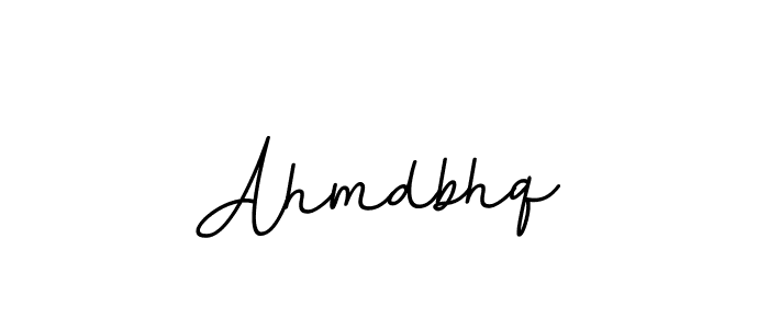 You should practise on your own different ways (BallpointsItalic-DORy9) to write your name (Ahmdbhq) in signature. don't let someone else do it for you. Ahmdbhq signature style 11 images and pictures png