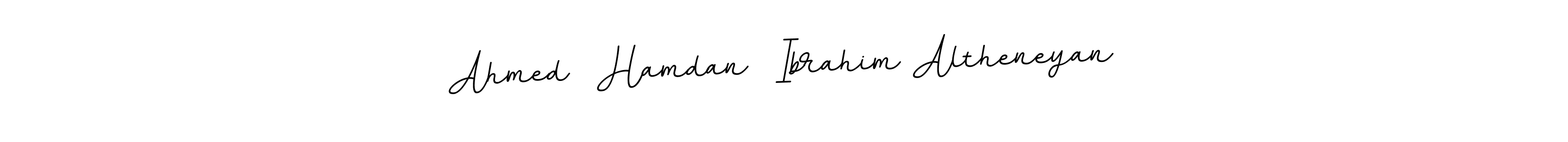 Create a beautiful signature design for name Ahmed  Hamdan  Ibrahim Altheneyan. With this signature (BallpointsItalic-DORy9) fonts, you can make a handwritten signature for free. Ahmed  Hamdan  Ibrahim Altheneyan signature style 11 images and pictures png