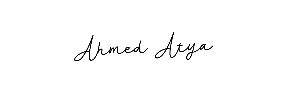 Design your own signature with our free online signature maker. With this signature software, you can create a handwritten (BallpointsItalic-DORy9) signature for name Ahmed Atya. Ahmed Atya signature style 11 images and pictures png