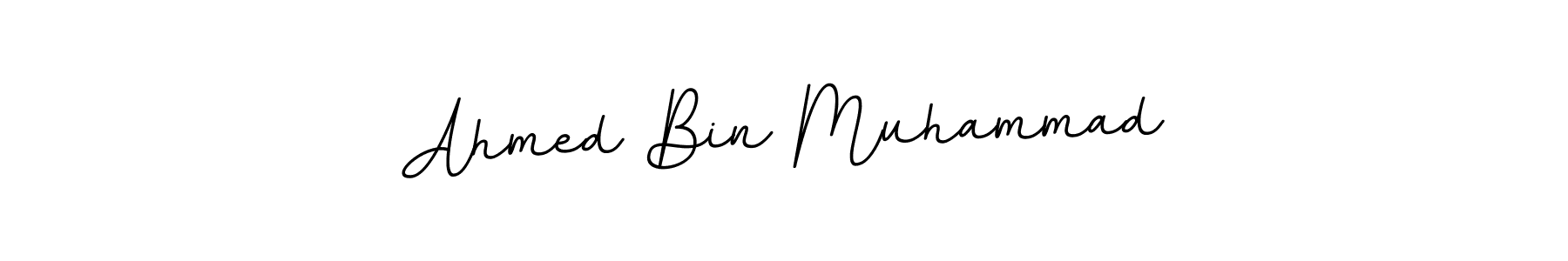 You should practise on your own different ways (BallpointsItalic-DORy9) to write your name (Ahmed Bin Muhammad) in signature. don't let someone else do it for you. Ahmed Bin Muhammad signature style 11 images and pictures png
