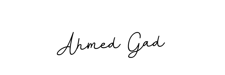 How to make Ahmed Gad name signature. Use BallpointsItalic-DORy9 style for creating short signs online. This is the latest handwritten sign. Ahmed Gad signature style 11 images and pictures png