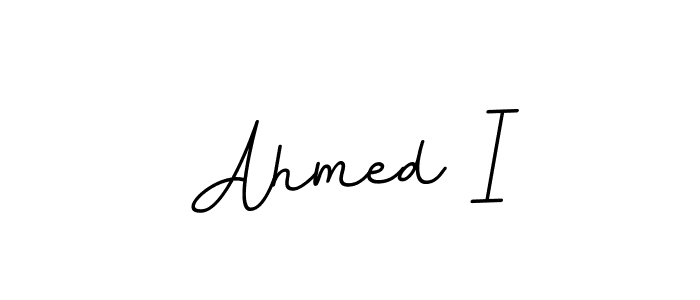 How to make Ahmed I name signature. Use BallpointsItalic-DORy9 style for creating short signs online. This is the latest handwritten sign. Ahmed I signature style 11 images and pictures png
