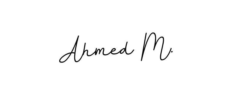 Also You can easily find your signature by using the search form. We will create Ahmed M. name handwritten signature images for you free of cost using BallpointsItalic-DORy9 sign style. Ahmed M. signature style 11 images and pictures png