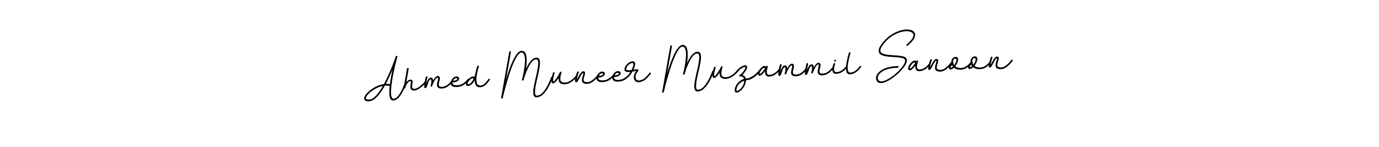 if you are searching for the best signature style for your name Ahmed Muneer Muzammil Sanoon. so please give up your signature search. here we have designed multiple signature styles  using BallpointsItalic-DORy9. Ahmed Muneer Muzammil Sanoon signature style 11 images and pictures png